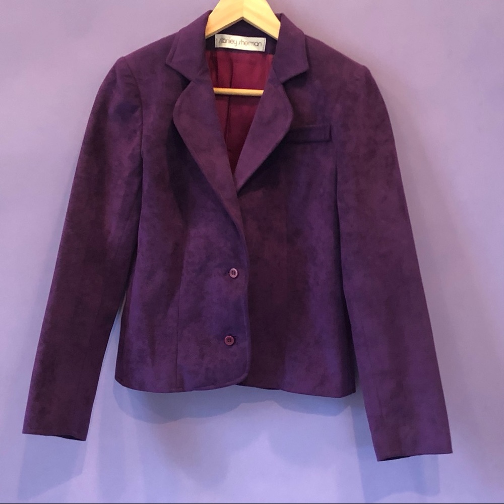 Vtg Stanley Sherman Women's Ultra-suede Blazer